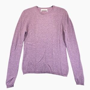 ELLEN TRACY 100% Cashmere Crew Neck Long Sleeve Sweater Lilac Purple Women's L